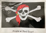Drapeau de pirate foulard rouge