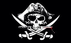 grand drapeau de pirate noir